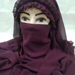 Crown Ready to Wear Niqab - Burgundy