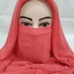 Niqab Ready to Wear - Coral