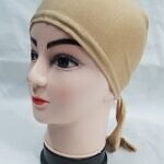 Plain Tie Back Bonnet Cap – Fawn