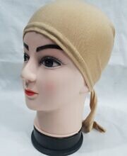 Plain Tie Back Bonnet Cap – Fawn