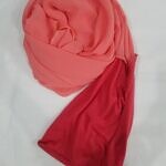 Chiffon Ready to Wear Hijab with Stitched Cap - Coral