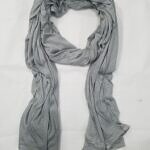 Cotton Jersey Plain Scarf - Grey