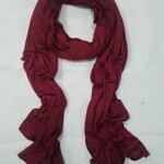 Cotton Jersey Plain Scarf - Maroon