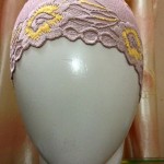 Lace Cap - Puce With Yellow