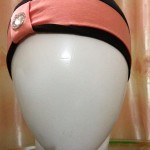 Hijab Cap With Stone - Peach & Black