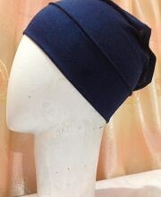 Plain Tube Underscarf - Navy Blue