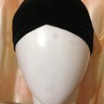 Criss Cross Tie Back Bonnet Cap - Black