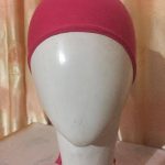 Plain Tie Back Bonnet Cap - Deep Pink