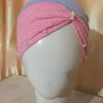 Side Parting Cap with Pearls - Pink