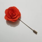 Handmade Flower Pin - Orange