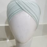 Turban Tie Back Bonnet Cap - Light Sapphire