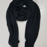 Lawn Cashmere Square Scarf - Black