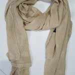 Crumbled Self Printed Scarf - Fawn