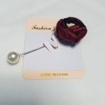 Floral Pin - Maroon