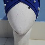 Criss Cross Pearl Full Cap - Royal Blue