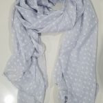 Chiffon Polka Dots Scarf - Light Grey