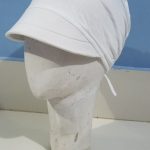 Canvas with Tie Back Bonnet - White