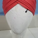 Plain Criss Cross Tie Back Bonnet - Coral