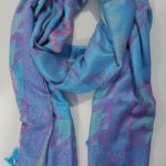 Printed Pashmina - Blue