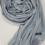 Cashmere Scarf with Pom Pom - Grey