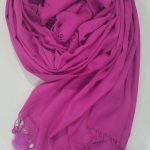 Cashmere Scarf with Pom Pom - Shocking Pink