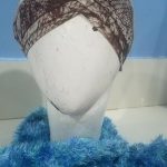 Criss Cross Chiffon Tie Back Bonnet - Design 8