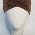 Criss Cross Tie Back Bonnet Cap – Rust Brown