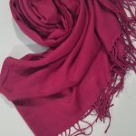 Plain Cashmere Wool Scarf - Maroon