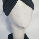 Shimmery Side Parting Cap with Stone - Grey