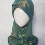 Shimmer Cross Over Ninja Underscarf – Aqua Green