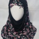 Pearl Net Hoodie Hijab with Cap - Design 1