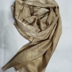 Self-Printed Shimmer Viscose Scarf - Nude