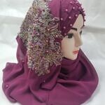 Pearl Ready to Wear with Bunch - Fuchsia