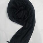 Plain Viscose Scarf - Black