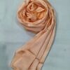 Crinkle Silk Scarf - Peach