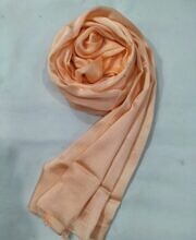 Crinkle Silk Scarf - Peach