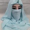 Plain Niqab Ready to Wear - Sky Blue