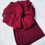 Chiffon Ready to Wear Hijab with Stitched Cap - Maroon