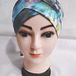 Printed Criss Cross Tie Back Bonnet - Print 5