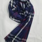 Checkered Viscose Scarf - Brinjal