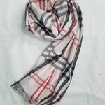 Checkered Viscose Scarf - Nude Pink