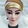 Golden Fancy Tie Back Bonnet - Brown and Baby Pink