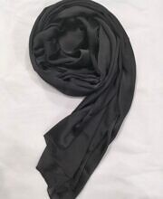 Crinkle Silk Scarf - Black