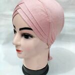 Criss Cross Tie Back Bonnet - Rose Pink