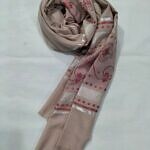 Banarsi Style Lawn Scarf - Coffee