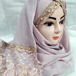 Embroidered Ready to Wear Hijab - Dirty Pink