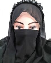 Plain Niqab Ready to Wear - Sage Green