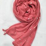 Fancy Lawn Scarf – Coral Orange