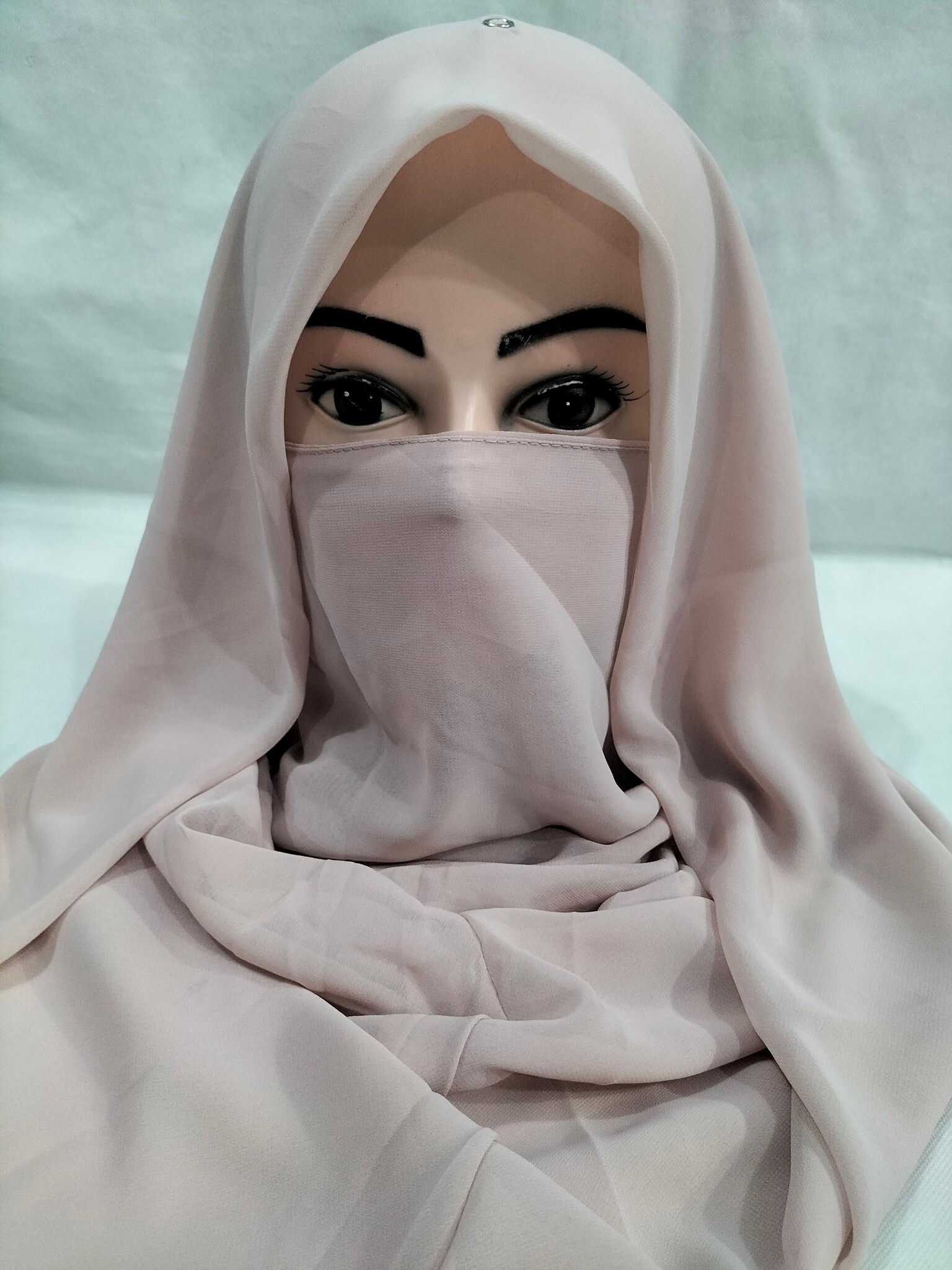 Plain Niqab Ready To Wear Nude Brown Suzain Hijabs