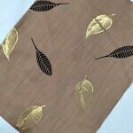 Gold Leaf Lawn Scarf - Coffee